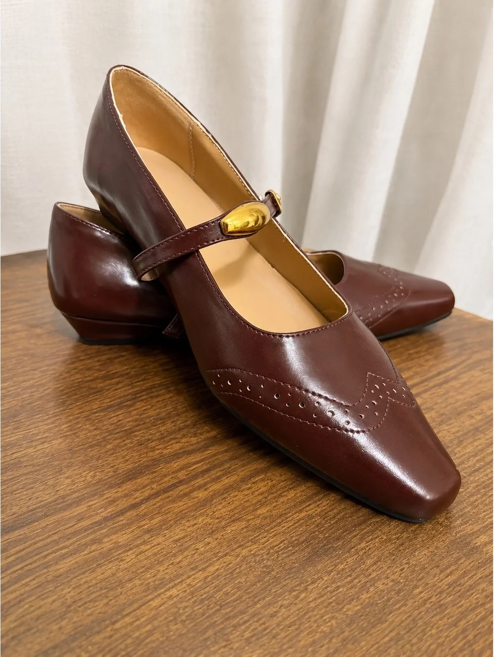 CHIKO Bevin Pointy Toe Wedge Mary Jane Shoes NWOT Size US 7.5 EU 38